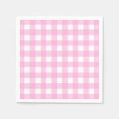Serviette En Papier Pastel Pink En vichy Motif (Devant)