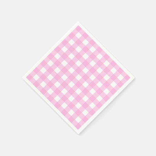 Serviette En Papier Pastel Pink En vichy Motif (Coin)