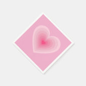 Serviette En Papier Pastel Pink Heart Design - Symbole d'amour moderne (Coin)