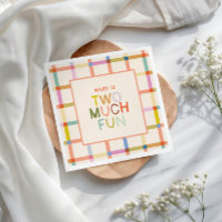 Pastel Plaid "Two Many Fun" 2e anniversaire person