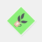 Serviette En Papier Pastel plante moderne simple (Coin)