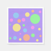 Serviette En Papier Pastel Pois (Devant)