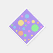 Serviette En Papier Pastel Pois (Coin)