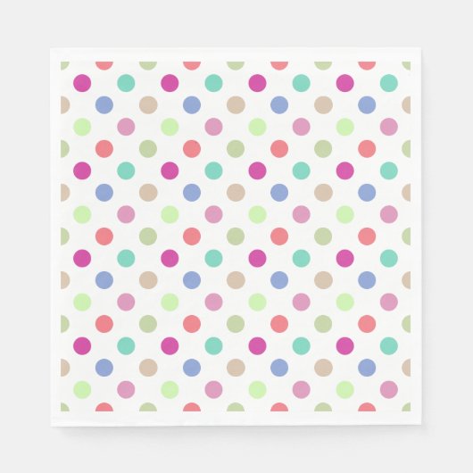 Serviette En Papier Pastel Polka Dot (Devant)
