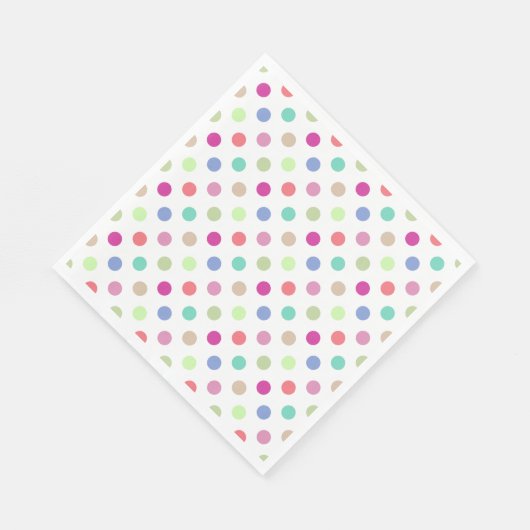 Serviette En Papier Pastel Polka Dot (Coin)