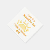 Serviette En Papier pastel Premier voyage autour du soleil Anniversair (Coin)