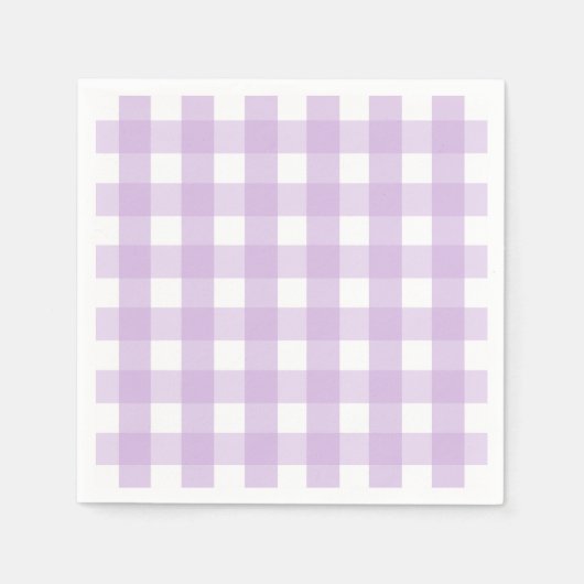 Serviette En Papier Pastel Purple En vichy Motif (Devant)