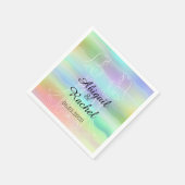 Serviette En Papier Pastel Rainbow Brides Mariage Napkin (Coin)
