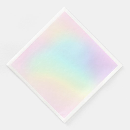 Serviette En Papier Pastel Rainbow fête d'anniversaire esthétique (Coin)