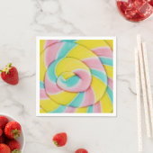 Serviette En Papier Pastel Rainbow Spiral Candy Photo (En situation)