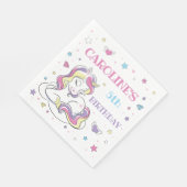 Serviette En Papier Pastel Rainbow Unicorn fête d'anniversaire, n'impo (Coin)