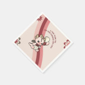 Serviette En Papier Pastel Retro Rose mignon Ballons Bébé Dragon (Coin)