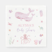 Serviette En Papier Pastel rose sous le Baby shower marin (Devant)