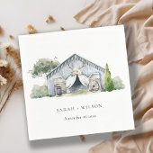 Serviette En Papier Pastel Rustic Dusky Barnyard Farm Mariage à thème