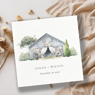 Serviette En Papier Pastel Rustic Dusky Barnyard Farm Mariage à thème