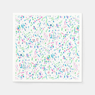 Serviette En Papier Pastel Splatter Confetti Imprimer