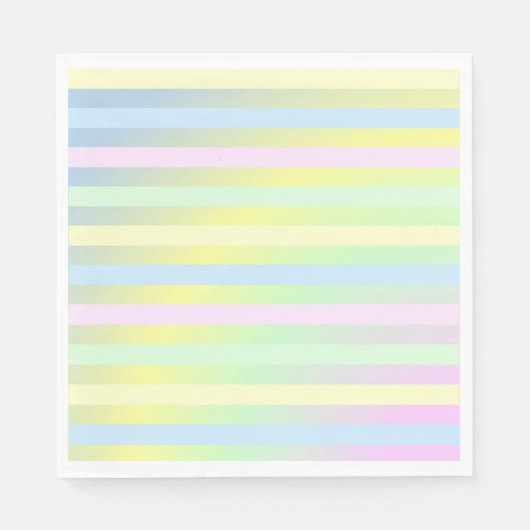 Serviette En Papier Pastel Stripes (Devant)