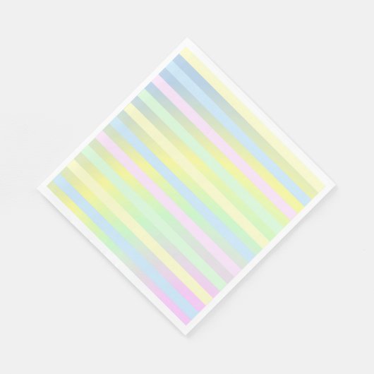 Serviette En Papier Pastel Stripes (Coin)