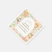 Serviette En Papier Pastel Summer Animals Baby Shower (Coin)