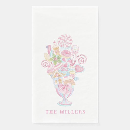 Serviette En Papier Pastel Sweet Holiday Treats Bougie Milkshake (Devant)