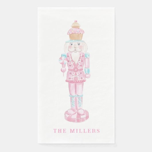 Serviette En Papier Pastel Sweet Holiday Treats Monogram Crest  (Devant)