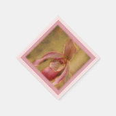 Serviette En Papier Pastel Texté Lady Slipper Orchid Napkin (Coin)