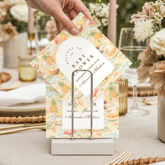 Serviette En Papier Pastel Tropical Animals