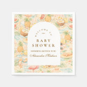 Serviette En Papier Pastel Tropical Animals (Devant)