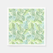 Serviette En Papier Pastel Tropical Palm Leaves (Devant)