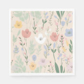 Serviette En Papier Pastel Tulip Design (Devant)