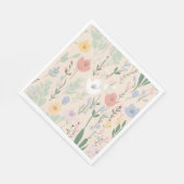 Serviette En Papier Pastel Tulip Design (Coin)