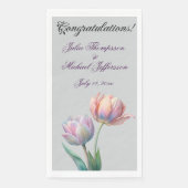 Serviette En Papier Pastel Tulip Mariage Suite Typographie élégante (Devant)