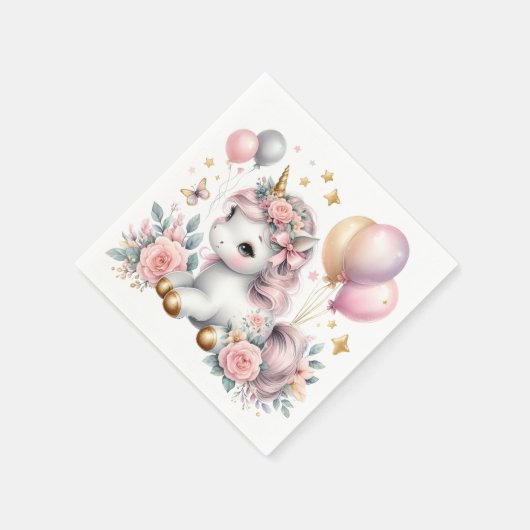 Serviette En Papier Pastel Unicorn (Coin)