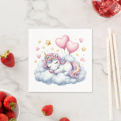 Serviette En Papier Pastel Unicorn (En situation)