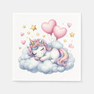 Serviette En Papier Pastel Unicorn