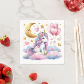 Serviette En Papier Pastel Unicorn (En situation)