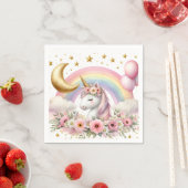 Serviette En Papier Pastel Unicorn (En situation)