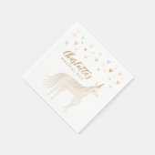 Serviette En Papier Pastel Unicorn Fille Anniversaire (Coin)