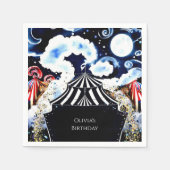 Serviette En Papier Pastel Whimsical Circus Anniversaire (Devant)