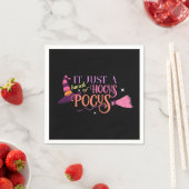 Serviette En Papier Pastel Witch Hocus Pocus Halloween Casquette Broom (En situation)