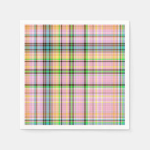 Serviette En Papier Pastels au chocolat Plaid 21 PAPIERS NAPKINS