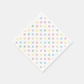 Serviette En Papier Pastels Doux à pois (Coin)