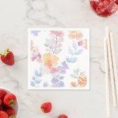 Serviette En Papier Pastels floraux doux (En situation)