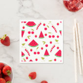 Serviette En Papier Pastèque (En situation)