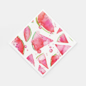 Serviette En Papier Pastèque à l'aquarelle 1 (Coin)