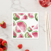 Serviette En Papier Pastèque à l'aquarelle adorable (En situation)