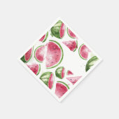 Serviette En Papier Pastèque à l'aquarelle adorable (Coin)