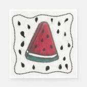 Serviette En Papier Pastèque Aquarelle Papier Napkin Déjeuner (Devant)