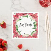 Serviette En Papier Pastèque bébé fille douche serviettes (En situation)