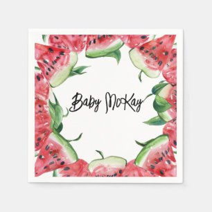 Serviette En Papier Pastèque bébé fille douche serviettes